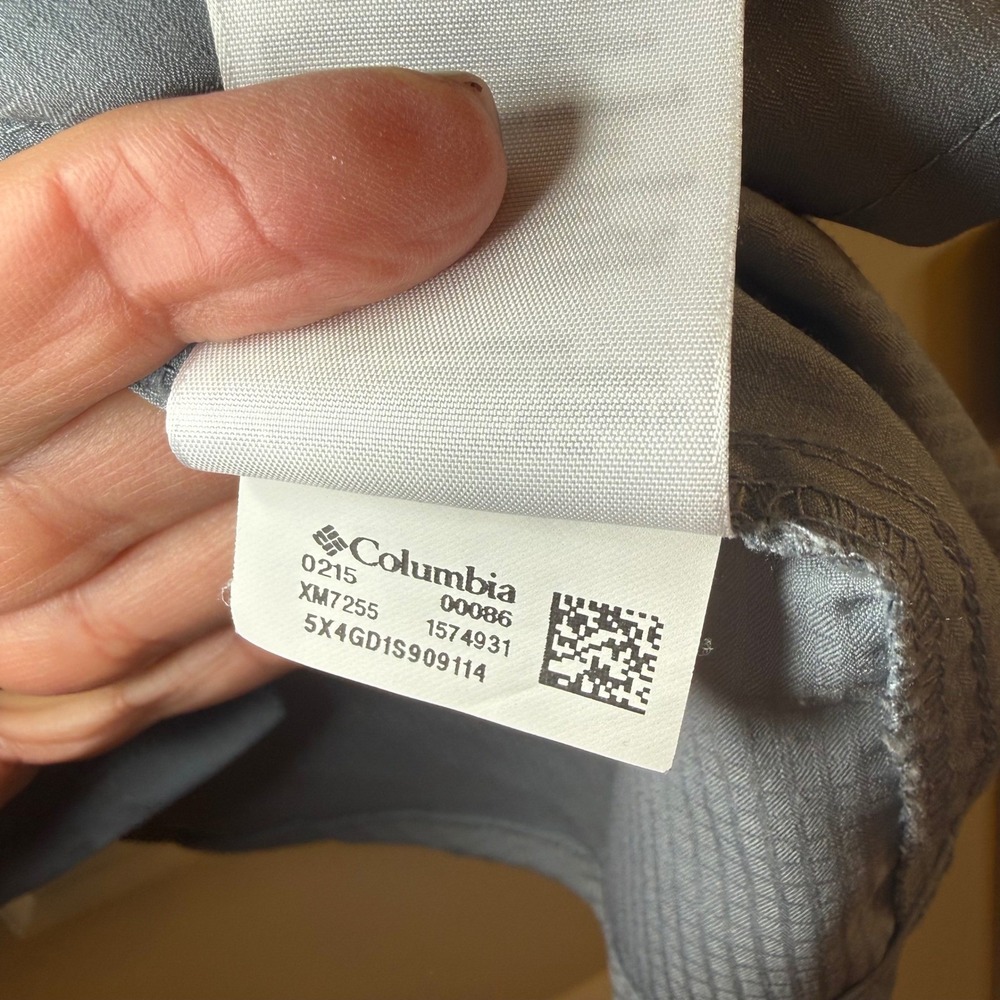 Columbia Men's Gray Sun Protection Long Sleeve Button Up Shirt XL Omni-Shade - Picture 7 of 12